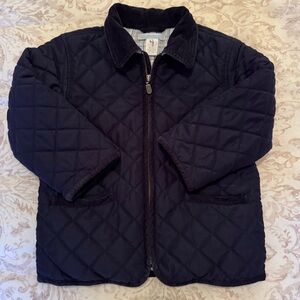 Janie and Jack Navy Quilted Barn Jacket